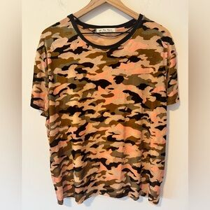 We The Free Camouflage Burnout Velvet Short Sleeve Tee Small